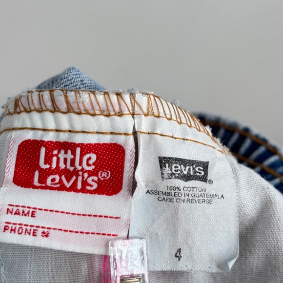 VTG 90s Little Levis Double Knee Jeans 4 Orange Tab Jogger Parachute Elastic - Picture 7 of 10